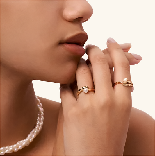 The Selene Pearl Ring